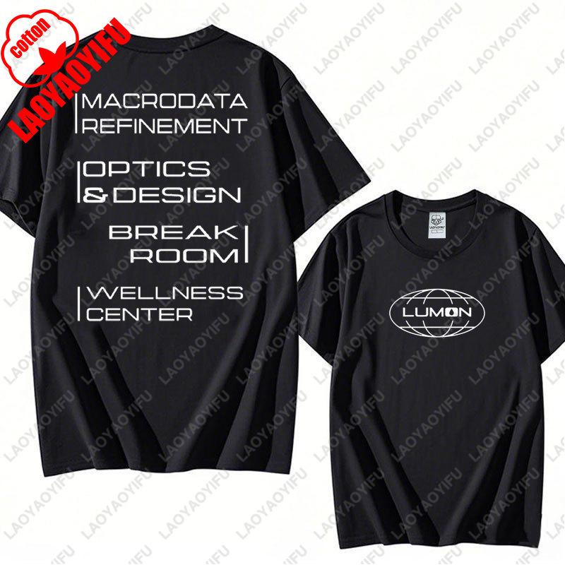 Винтажная футболка Lumon Macrodata Refinement Severance, Ретро футболка Severance TV Show, Хлопковая футболка, Летний ретро тренд, Крутые футболки унисекс