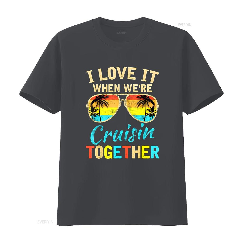Cruise Ship Vacation Friends Buddies I Love It T Shirt Women Tops vintage Washed Unisex streetwear fashion Breathable