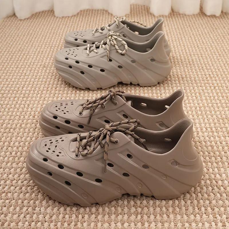 Fashion Outdoor Male Shoe Height Closed Toe with Platform Hole Shoes Comfortable Adult New Design 2025 Number 41 Daily Use Men's Sandal