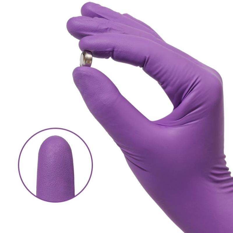 20/50/100PCS Purple Nitrile Gloves Disposable 5Mil Anti-Slip Gardening Gloves Textured Grip Cleaning Working Protictive Gloves