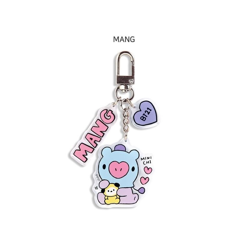 BT21 мультяшный милый 7 шт. акриловый брелок каваи для мальчиков и девочек подвеска на рюкзак подставка для вентилятора аниме сувениры