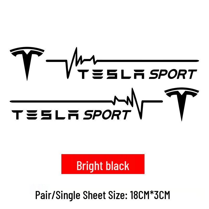 Семицветные декоративные наклейки на бампер и окна Tesla Model 3/Y/X/S