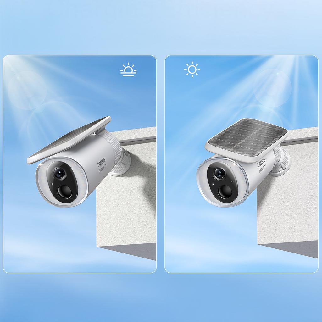 Security S1 Solar Outdoor Camera for Surveillance 2K 8x 8 GB 400 lm - White