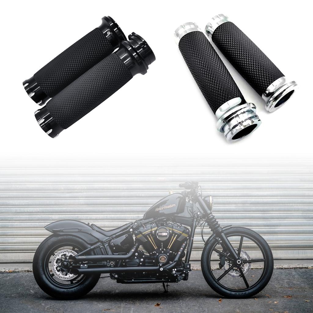 Retro Motorcycle Handlebar Grips Aluminum Alloy Hand Grips Lightweight for XL883 1200 Enhances Your Bike Vintage Charms