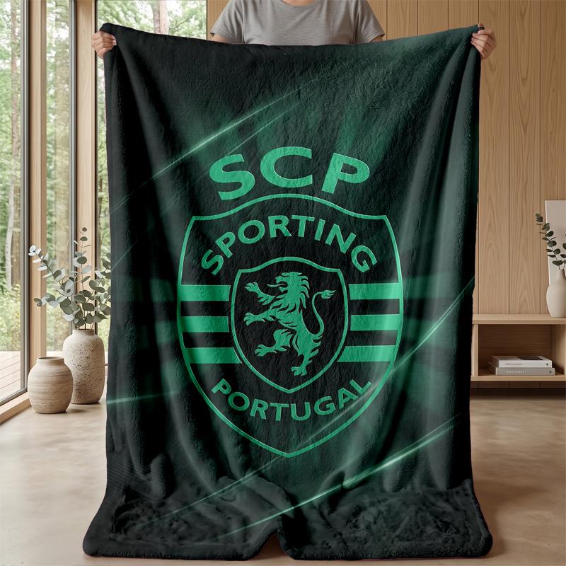 Sporting CP FC Soft Flannel Fleece Blanket Lightweight Cozy Warm Throw Blanket For Sofa Bed Home Decor