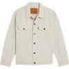 Levis SS25 Linen Denim Series Loose Fit Pointed Collar Jacket With Front Pocket Logo Men Jackets White A5782-0063