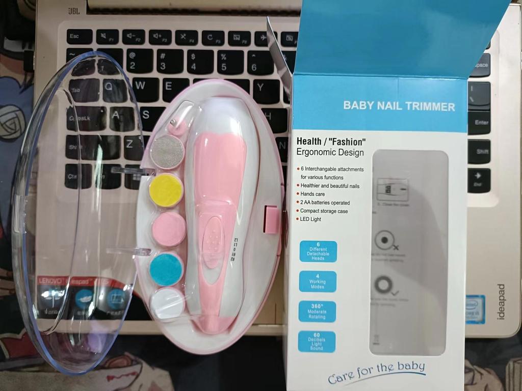 6-in-1 Electric Baby Nail Grinder Set: Safe, Anti-Scratch, Anti-Pinch Clippers for Portable Child Manicure