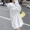 Autumn and Winter Long Sleeve Women Hooded Sweatshirt Loose Plus Size Casual Simple Thick Hooded Jacket Tops Solid Color Drawstring Office Clothing