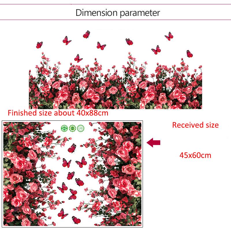 Настенные наклейки для гостиной спальни минималистичные плинтусы цветы розы растения креативная линия талии фоновые картины настенное искусство домашний декор