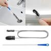 61 Inch Double Ended Nylon Pipe Cleaner Brush and 17.7 Inch Sink Unblocker Brush for Kitchen Bathroom Showers Plug Hole