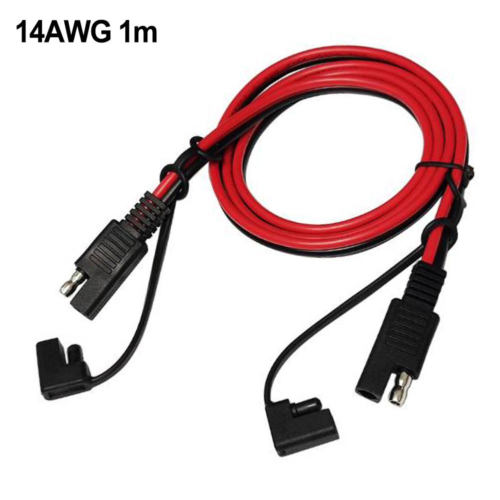 1 шт. 0,5/1/2 м удлинительный кабель SAE, провод сечением 14 AWG, жгут проводов с быстрым отключением для аксессуаров солнечных панелей