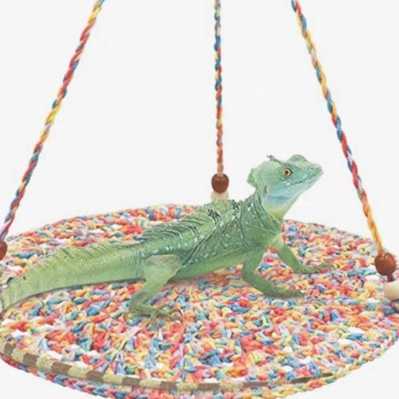 Гекконы Ящерицы Гамак Коврик Игрушка для маленьких домашних животных Летняя кровать Качели Ящерицы Террариумы Украшения для среды обитания