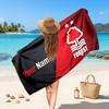 Nottingham Forest Custom Beach Towel, Personalized Name Text Print, Football Logo Soft Quick‑Dry Towel Holiday Gift