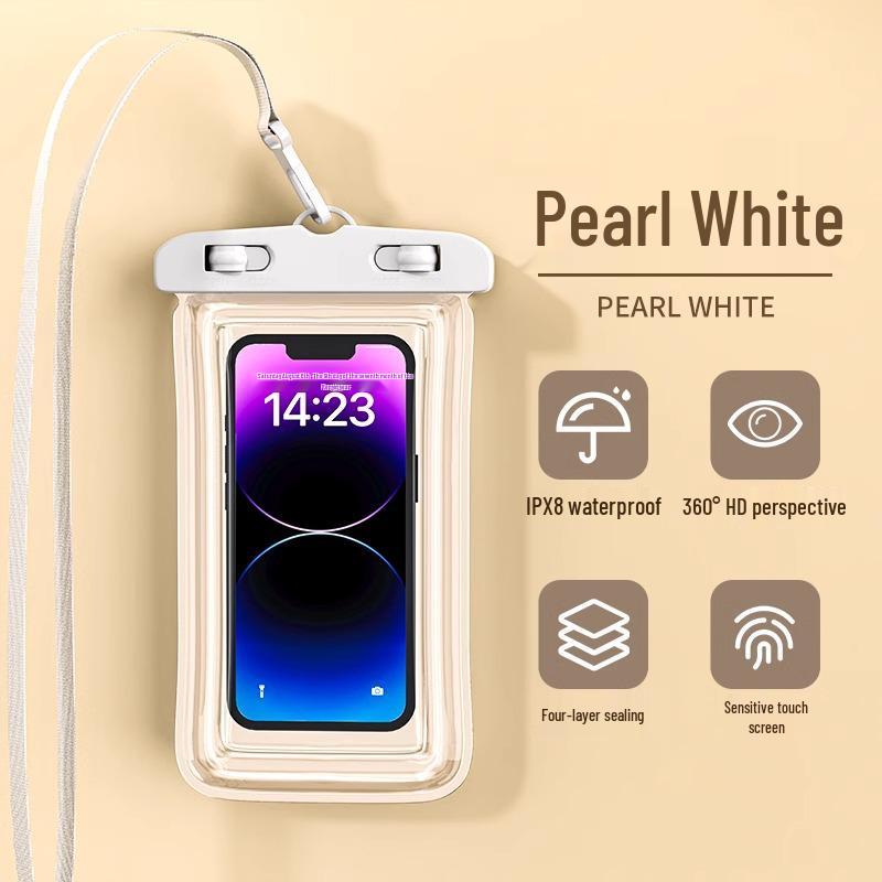Водонепроницаемый чехол для телефона с сенсорным экраном и шейным ремешком для рафтинга, плавания и дождя - Позволяет делать фотографии