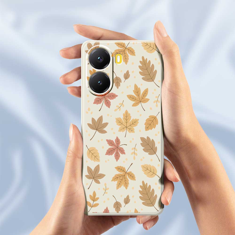 For Xiaomi Redmi Turbo 4 5G/Poco X7 Pro 5G Case Leaves Pattern Printing Straight Edge TPU Phone Back Cover