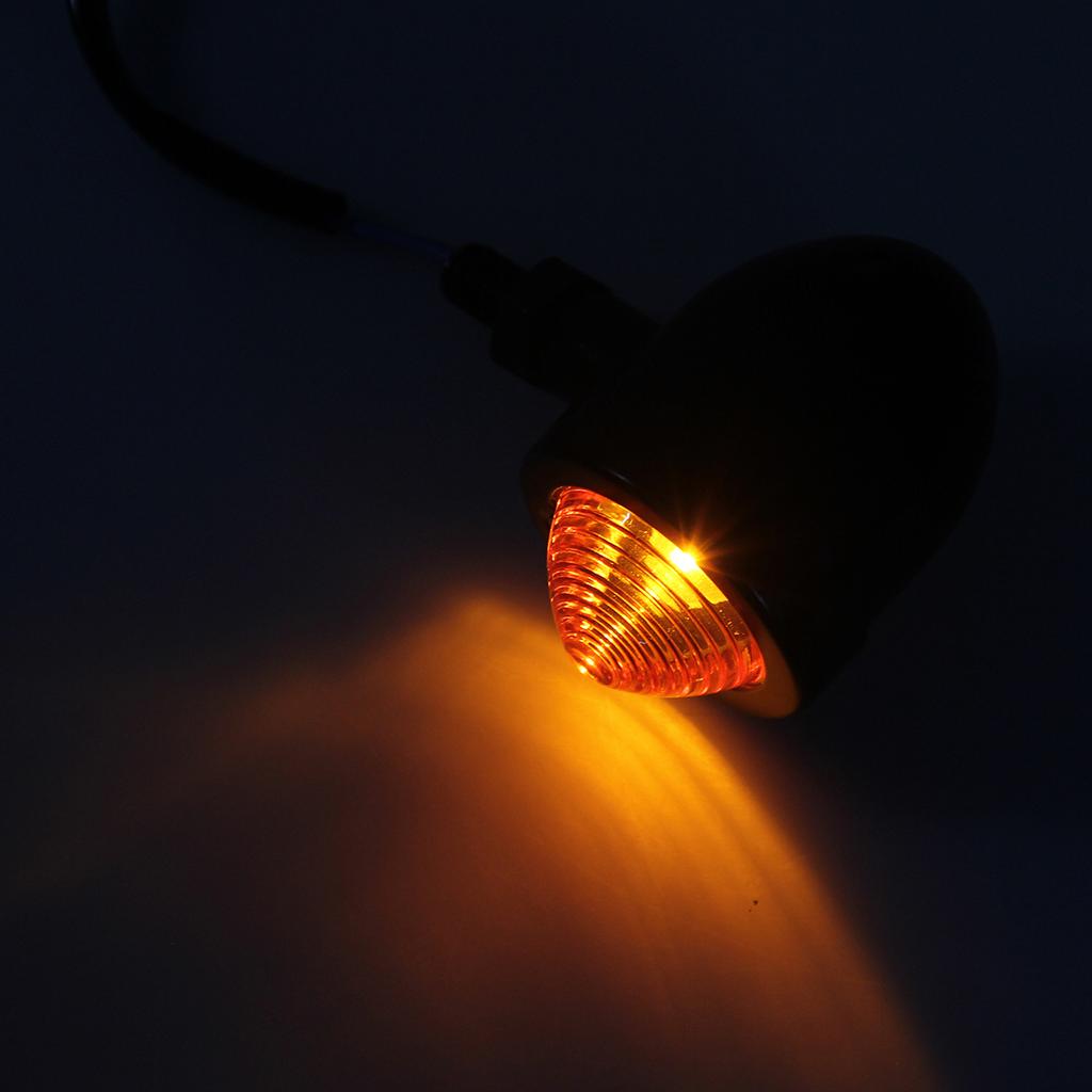 Мотоциклетные универсальные указатели поворота, мини-мигалка, янтарный индикатор, сигнальная лампа 12 В, ретро-мигалка для мотоцикла, аксессуары для гонщиков Cafe Racer