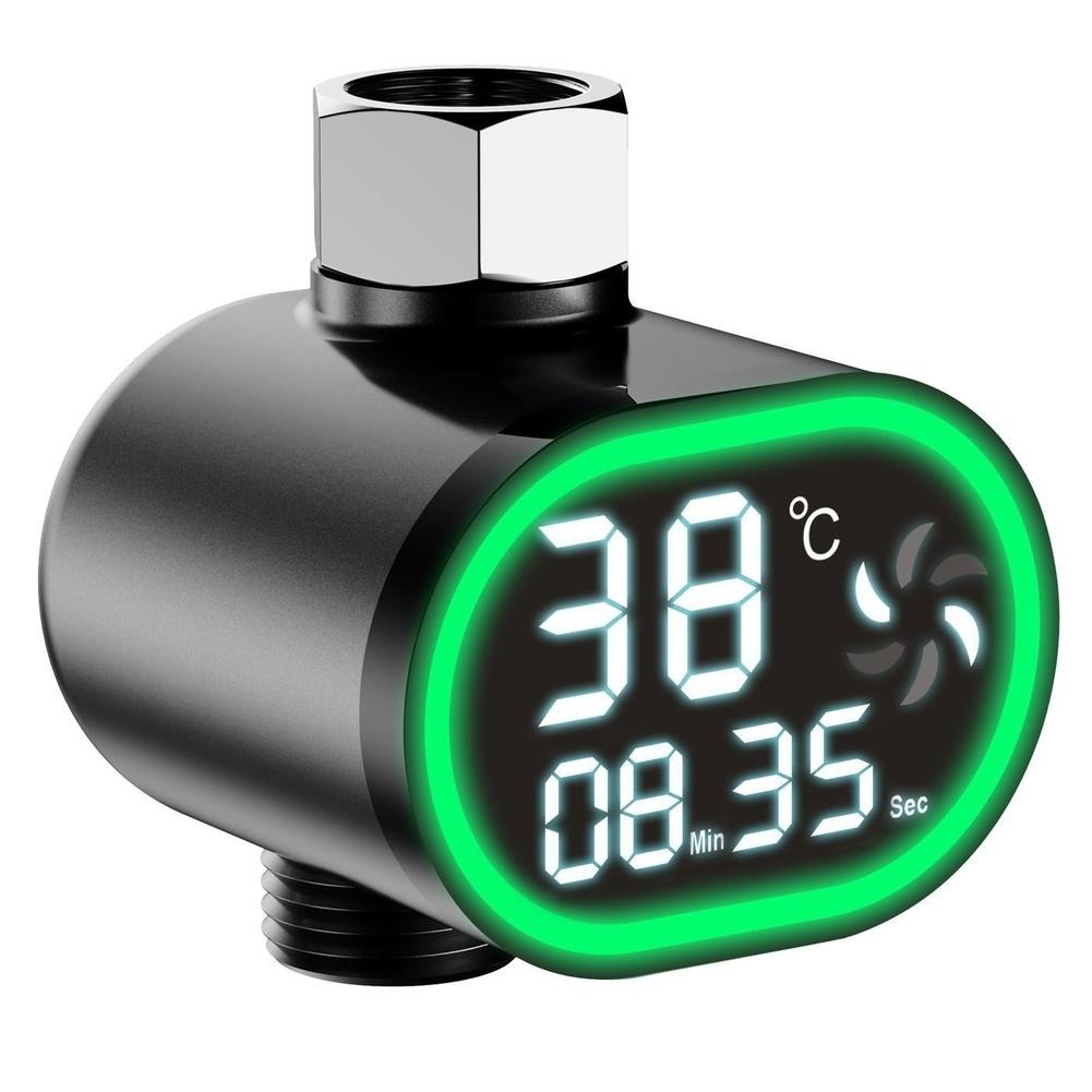 Real-time Temperature Display Shower Thermometer LED Thermometer ABS Material