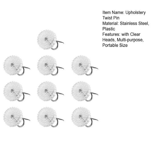 10/20/30/40/50/60/70/80/90/100 шт. Мебельные гвозди-твисты с прозрачными головками для фиксации мебельных чехлов, накидок, оборок для кроватей и других тканей