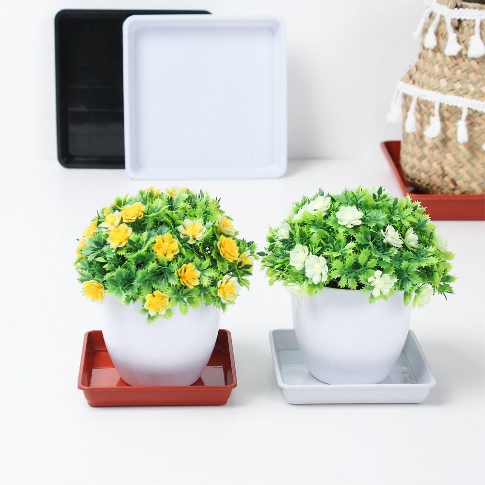 1Pcs Plastic Durable Square Plastic Tray Saucers Indoor Outdoor Drip Trays Plant Saucer