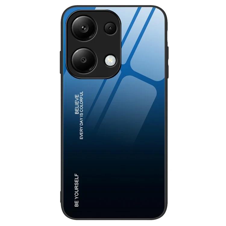 Для Xiaomi Redmi Note 13 Pro 4G/Poco M6 Pro 4G чехол для мобильного телефона из закаленного стекла + ПК + градиентный чехол из ТПУ