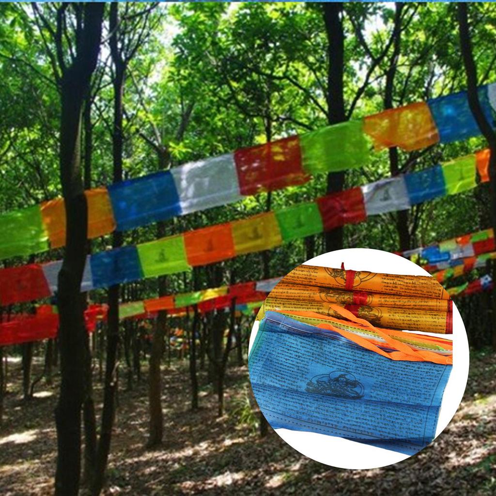 Тибетские молитвенные флажки 20 штук Буддийский баннер 10x6 дюймов Священное искусство Тибетские молитвенные флажки для мира Медитация Стена Двор