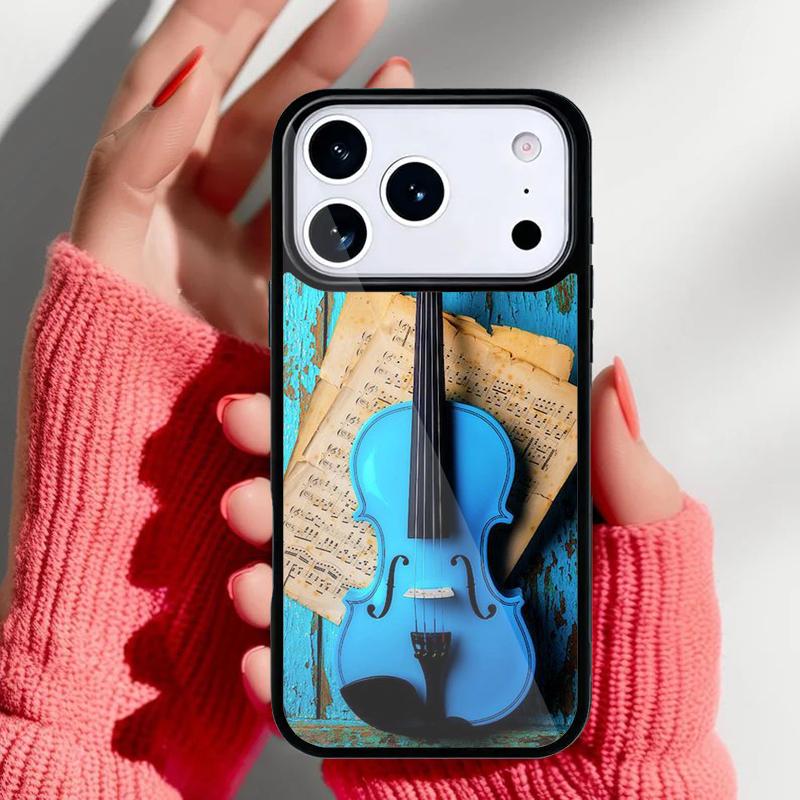 Музыкальный чехол для телефона с изображением скрипки и гитары для iPhone 17 Air 16e 15 14 13 Pro Max Задняя крышка для 12 11 Pro Coque
