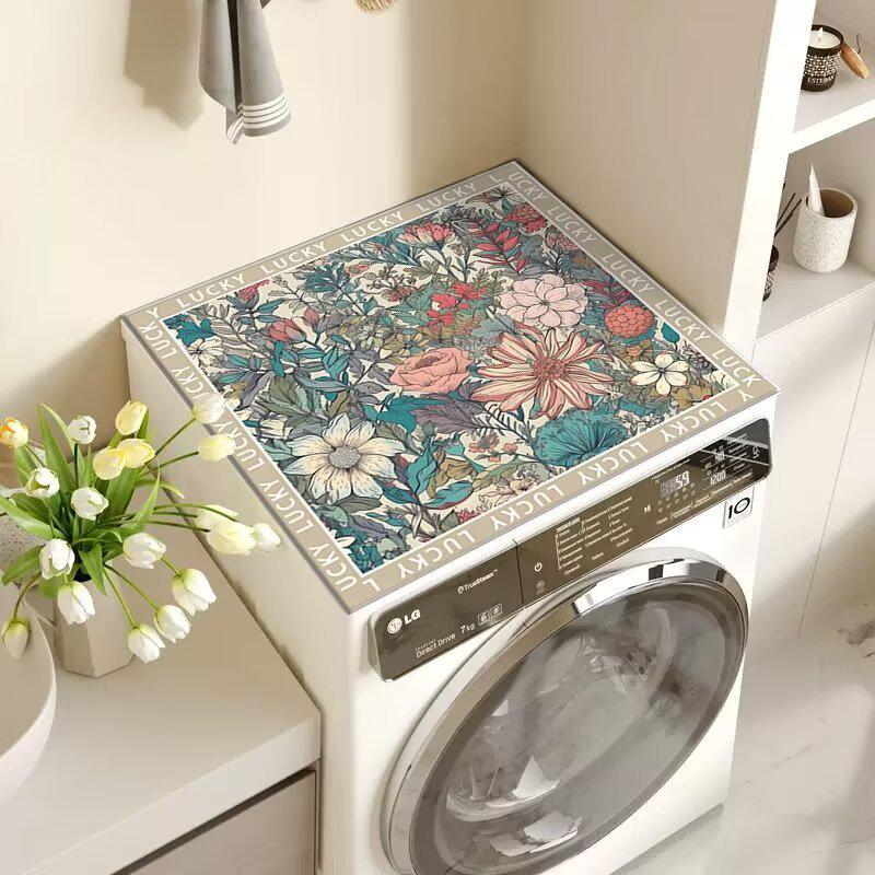 Пылезащитный 3D-коврик с диатомовой грязью и цветком, водонепроницаемый и впитывающий, противоскользящий коврик для стиральной машины или прикроватного столика