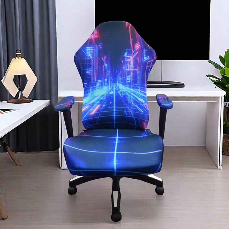 Gaming Chair Cover Punk Style Elastic Universal Computer Chair Backrest Cover Swivel Chair Armchair Seat Protector Covers