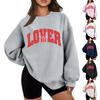 Женская повседневная мода карнавальный принт длинный рукав O-образный вырез толстовки пуловер топ