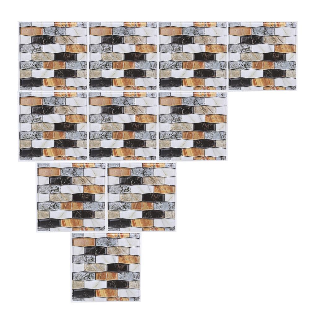 10 шт. Самоклеящиеся наклейки на плитку, противоударные обои для гостиной, украшение дома