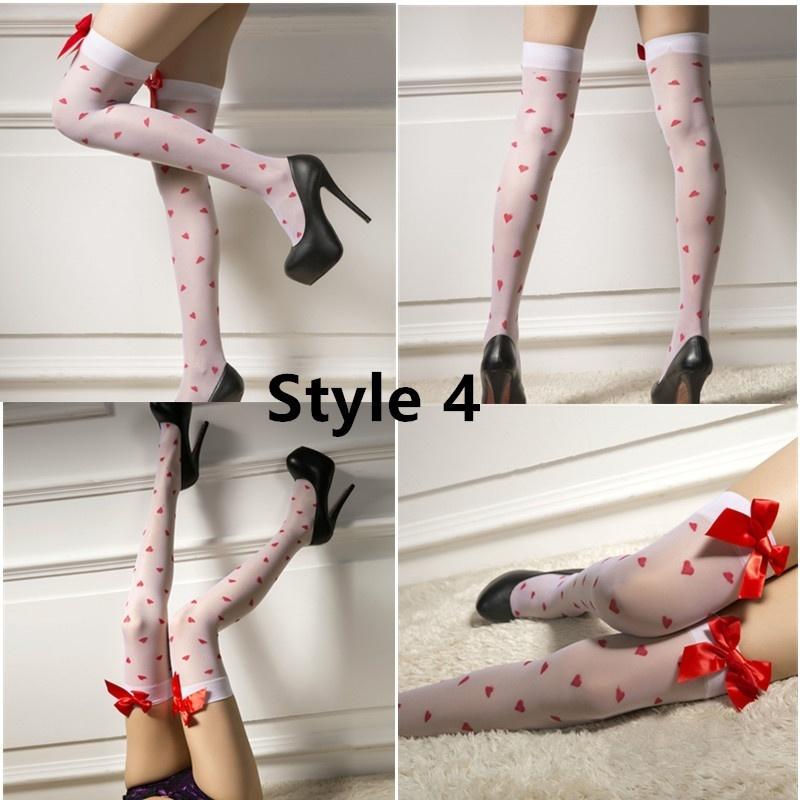 Новые сексуальные женские чулки выше колена, кружевные чулки, длинные гольфы