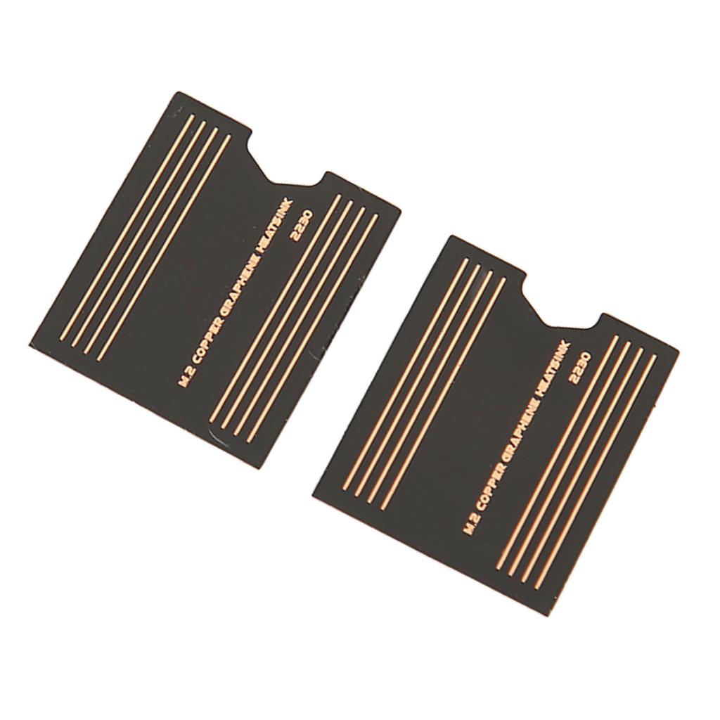 2PCS 2230 SSD Heatsink 0.15mm Brass Graphene 2230 SSD Thermal Cooling Pad for Laptop Gaming