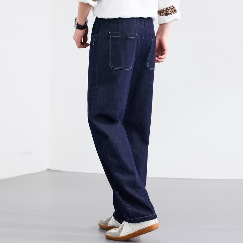 TUCANO Men's Summer Thin Curved Denim Loose Straight Jeans