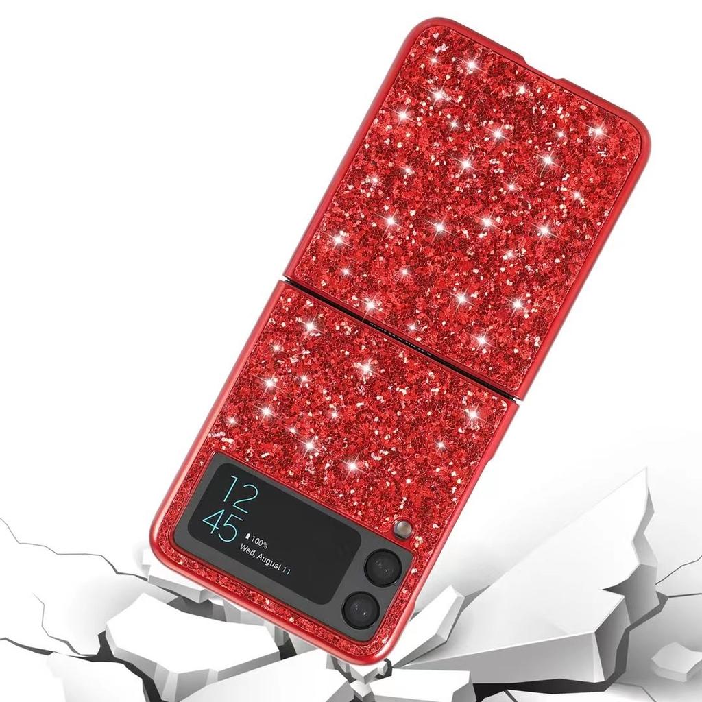 Applicable to Samsung Galaxy zflip5 generation folding screen mobile phone case glitter electroplating hard case matte zflip4