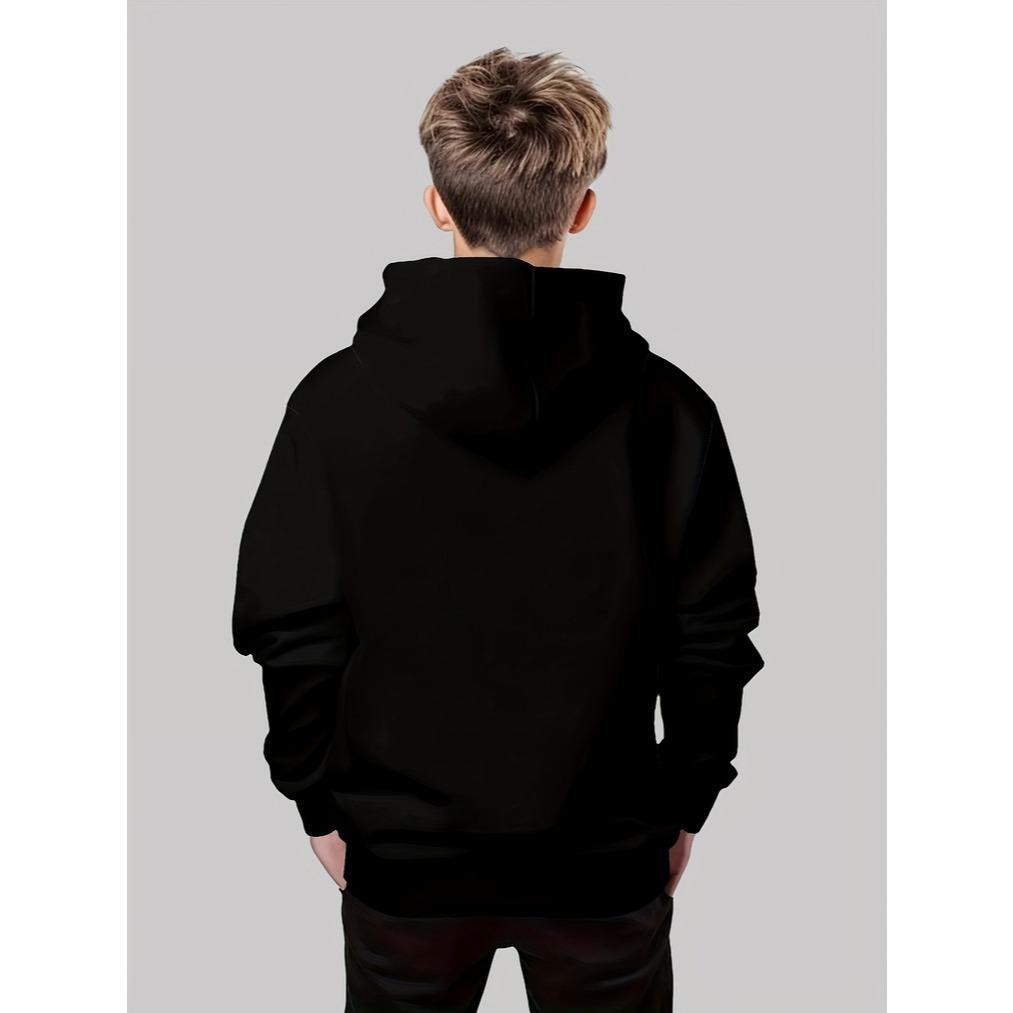 Модный повседневный пуловер для мальчиков с 3D-принтом, спортивная одежда с длинным рукавом для весны и осени, уличная толстовка для мальчиков