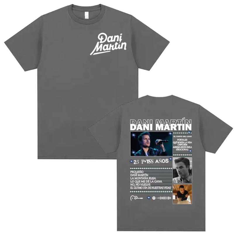 Dani Martin Ptos Anos Graphic T-shirts Men Women Fashion Classic Trend Tee Shirt Man High Quality Oversized Cotton T Shirts