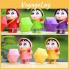 Raincoat Shin Crayon Chan Pvc Action Figure Model For Home Office Anime Fans