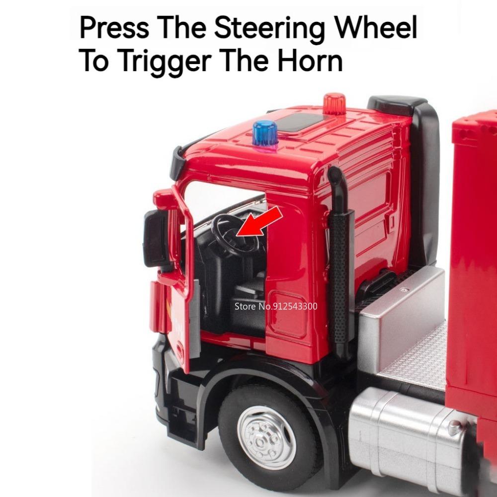 1:24 Инженерный автомобиль Сплав Литой под давлением Игрушечная модель автомобиля Звук Свет Съемный кузов Игрушка для ребенка Подарок на день рождения Коллекция Украшение