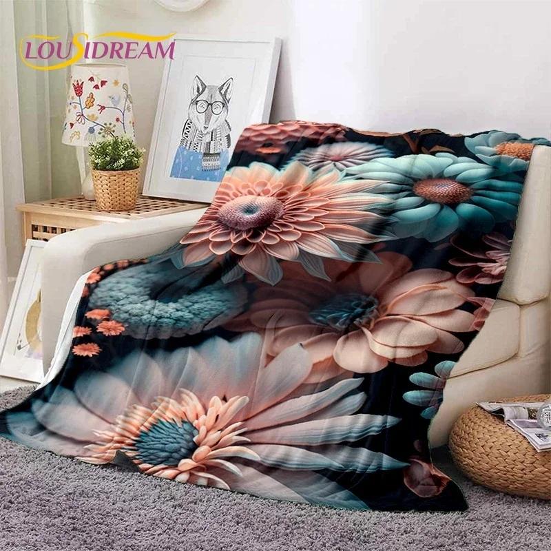 Мягкие одеяла Dream Sun Flowers Nordic Daisy, сохраняющие тепло, удобные одеяла для пикника, кровати, дивана, дома, спальни, подарок