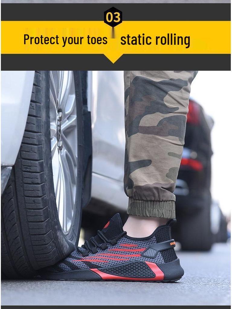 Breathable Steel Toe Safety Shoes - Anti-Smash, Anti-Puncture, Soft Sole, Comfortable Work Shoes for Men