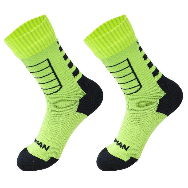 Unisex Mid Calf Ski Socks, Nylon Breathable Sweat Absorbent Winter Sports Socks for Men Women, 168N Terry Knit Thermal Socks