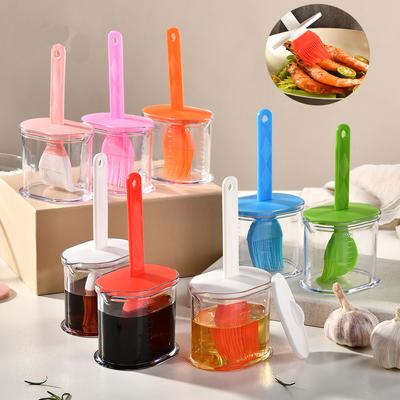 Цельная, устойчивая к высоким температурам щетка для бутылки с маслом, кухонное масло, силиконовая масляная щетка, масляный горшок, бутылка для масла, масляная щетка для барбекю