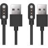 Зарядное устройство для умных часов BANLVS, Магнитный USB-кабель для зарядки на замену, Совместимый с часами Smaiit Y22, BANLVS Y22, часами A-TGTGA(2 штуки-Черный+Черный)