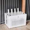 Desktop storage box for router set top box socket cables network cables and power strips with detachable double layer design