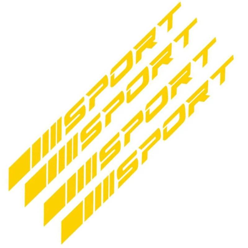 Модные 4 шт. наклейки на автомобиль, колеса, диски, спортивные гоночные полосы, декоративные наклейки, эмблема, автомобильный стиль, автомобиль, внедорожник, грузовик, аксессуары