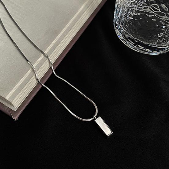 Ожерелье с подвеской в виде бара для мужчин, геометрическая палочка, ожерелье с подвеской в виде бара, простое ювелирное украшение в подарок для парня или мужа