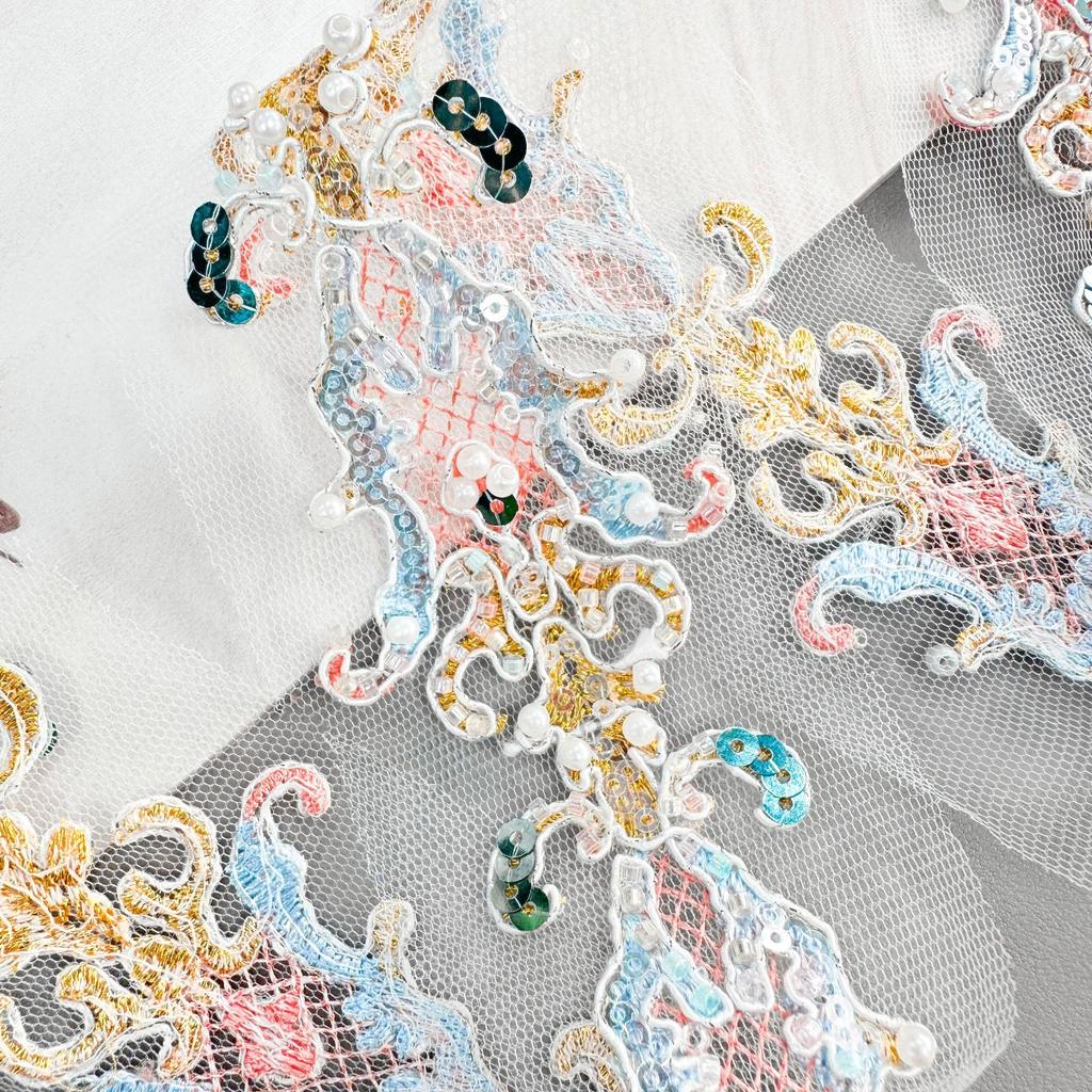 5 см Сетчатый Полый Бисер Пайетки Штрих-код Автомобильная Нить Декоративный Пояс для Платья Аксессуары для Сценической Одежды Кружевные Аксессуары