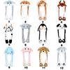 Winter Soft Warm Animals Ear Hat Rabbit Pinch Airbag Plush Funny Cap