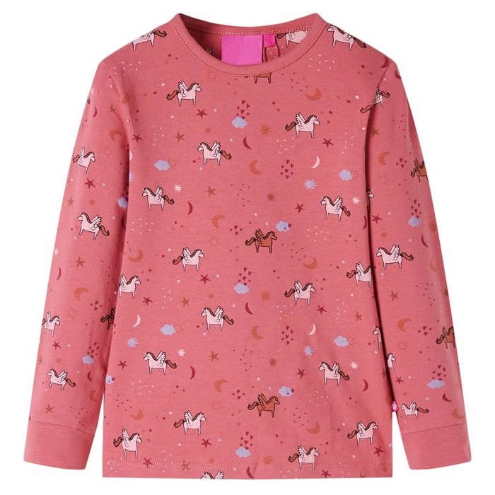 Pyjamas enfants manches longues rose ancien 5 dimensions disponibles