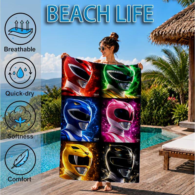 Power Heroic Might Beach Towel, Microfiber Beach Towel, Perfect For Pool, Beach, Travel, Home Decor Beach Party Fan gifts